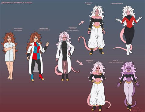 Concept Art Android 21 Outfits N Forms By Teira Nova On Deviantart