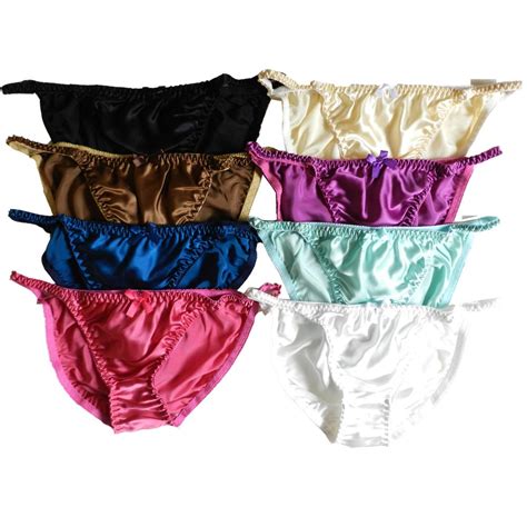 2021 Sexy Womens Pure Silk String Bikinis Panties Panty Size M L Xl Xxl