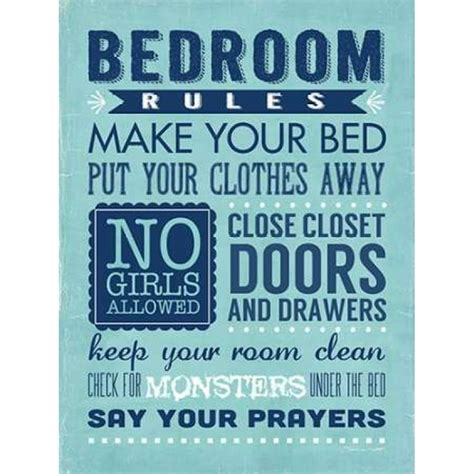 Bedroom Rules Poster Print By Stephanie Marrott 18 X 24