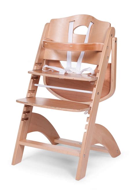 Chaise haute évolutive pour bébé coloris bois natu  Chaise haute