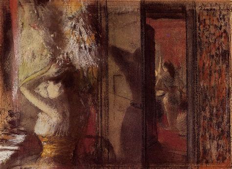 Studio interior with 'the steeplechase' by edgar degas. The Actresses Dressing Room - Edgar Degas - WikiArt.org ...