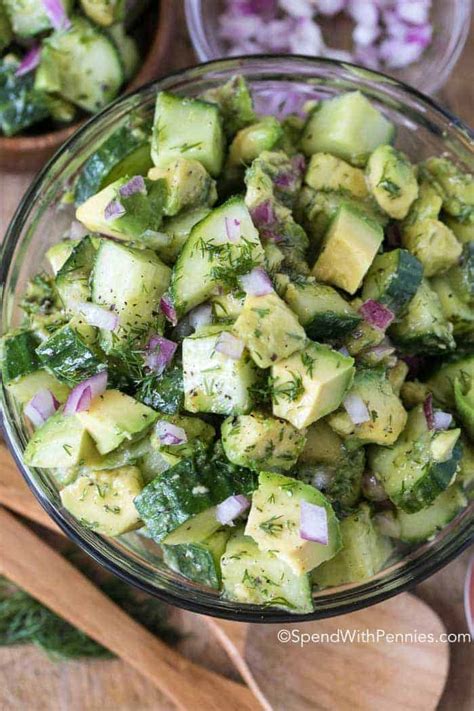 Cucumber Avocado Salad Crisp And Creamy Spend With Pennies
