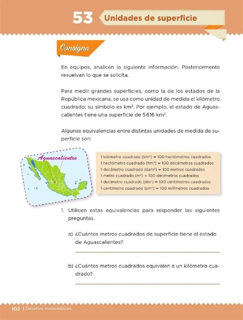 El diccionario panhispánico de dudas (dpd), cuya primera edición quinto grado: Unidades de superficie - Bloque III - Lección 53 ~ Apoyo Primaria