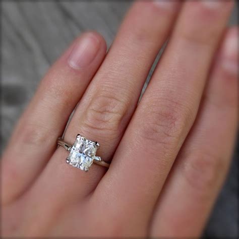 2 Carat Emerald Cut Diamond Engagement Rings Wedding And Bridal