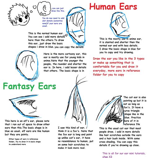 How To Draw Manga Ears By Faithtale On Deviantart