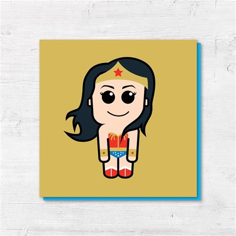 Wonder Woman Valentines Card Wonderwoman Card Cards For Etsy