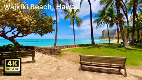 Hawaii Walk Oahu Waikiki Beach 4k 60fps Youtube