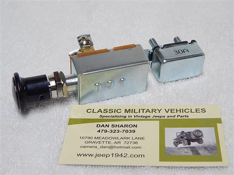 Willys Cj2a Headlight Switch With Circuit Breaker Classic Military