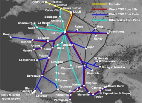 Train Travel France Map