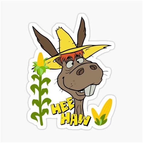 Hee Haw Donkey Vintage Sticker For Sale By Bentania Redbubble