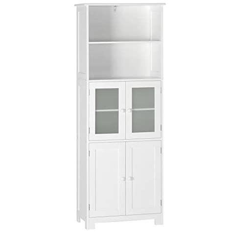 Tiptiper Tall Bathroom Storage Cabinet Large Floor Cabinet With 2 Open