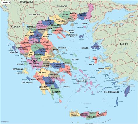 Greece Political Map Order And Download Greece Political Map