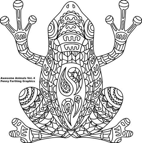 The Frog From Awesome Animals Vol 4 Frog Coloring Pages Coloring
