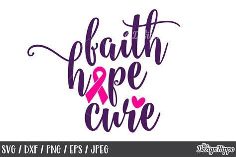 Breast Cancer Svg Awareness Faith Hope Cure Ribbon Love 143915 Cut Files Design Bundles