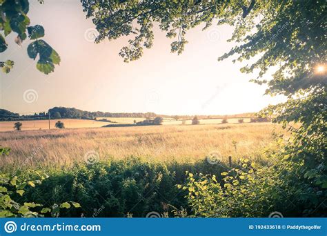 Landscape Of The Cotswolds In Beautiful Summer Sunshine Stock Photo