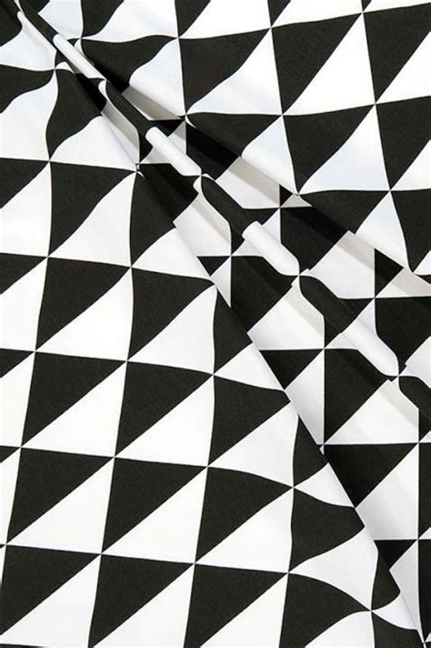 Designer Black And White Geometric Fabric Cotton Home Decor