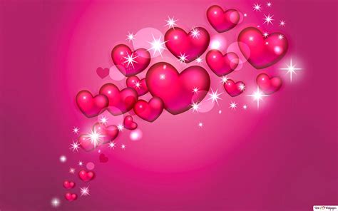 Valentine's day - lovely pink hearts background HD wallpaper download