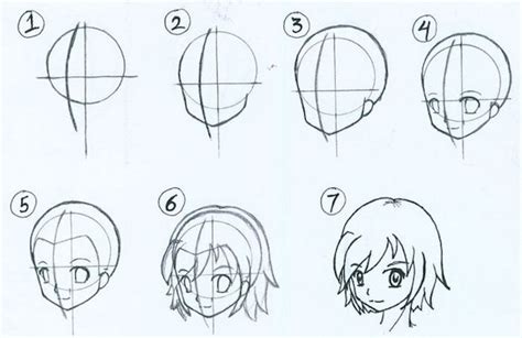 How To Draw A Anime Face Step By Step For Beginners Anime Anatomy