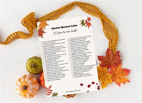 50 Ideen Für Den Herbst Mit Herbst Bucket Liste Zum Ausdrucken