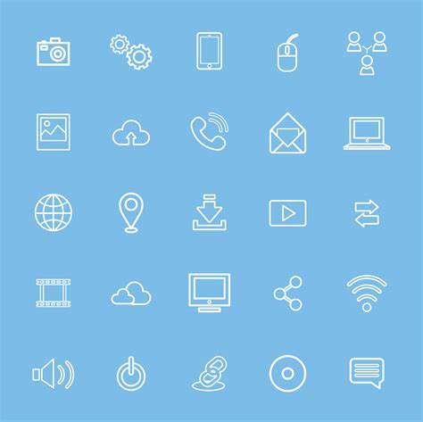 Illustration Of Technology Icons Set Download Free Vectors Clipart