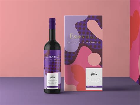Download Free Wine Bottle and Wine Packaging Box Mockup | Free Mockup