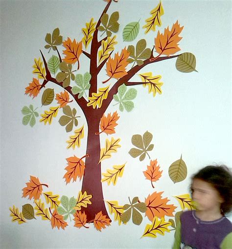 20 hermosas decoraciones con hojas secas para embellecer el hogar. Decoracion Infantil de Otoño - Hojas de Cartulina ...