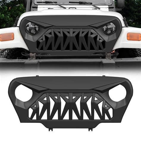 1997 2006 Jeep Wrangler Tj Shark Grille Amoffroad Free Shipping