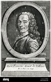 Voltaire, (François-Marie Arouet), 1694-1778, portrait engraving, circa ...