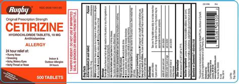 Cetirizine Hydrochloride Rugby Laboratories While Breastfeeding