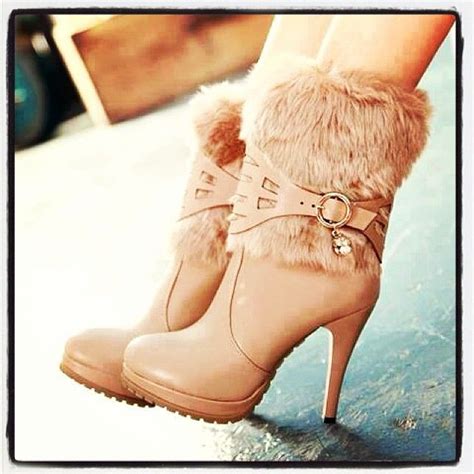 Getting Colder Padgram Brown High Heel Boots Nude Boots