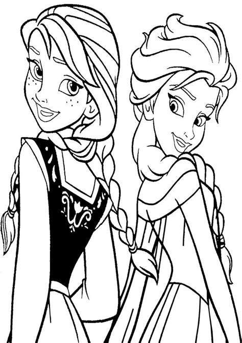 Elsa i anna siostry z bajki frozen. Znalezione obrazy dla zapytania anna i elsa do malowania i wydrukowania | Darmowe kolorowanki