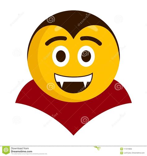 Happy Vampire Emoji Icon Stock Vector Illustration Of Costume 117273856