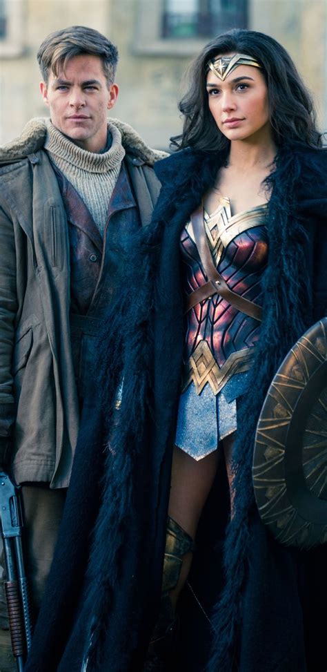 Chris Pine And Gal Gadot In Wonder Woman Wallpapers Hdqwalls Com Wonder Woman Gal Gadot Gal