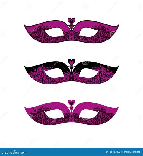 Black And Fuchsia Masks Stock Illustration Illustration Of Actor