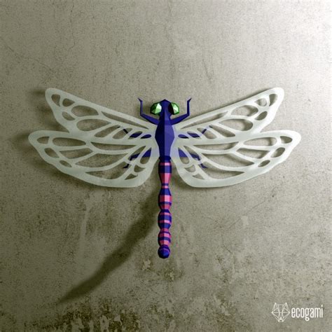 Make Your Own Papercraft Dragonfly With Our Pdf Template
