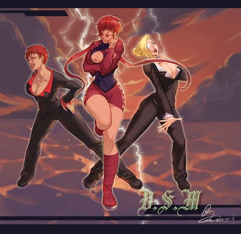 Shermie Vice And Mature The King Of Fighters And 1 More Drawn By