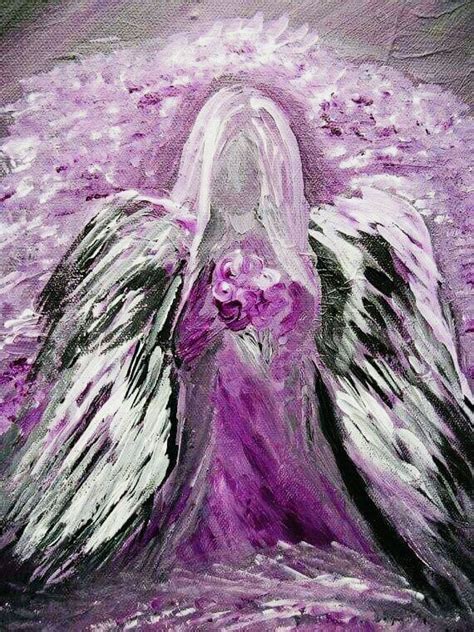 Pin By Wanda Kenton Smith On Purple Art Abstract Angel Painting