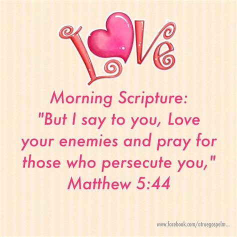 Morning Scripture Love Your Enemies Pray For Those Who Persecute You