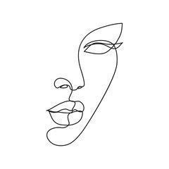 Worldwide shipping available at society6.com. Woman face line drawing art. Abstract minimal female face ...