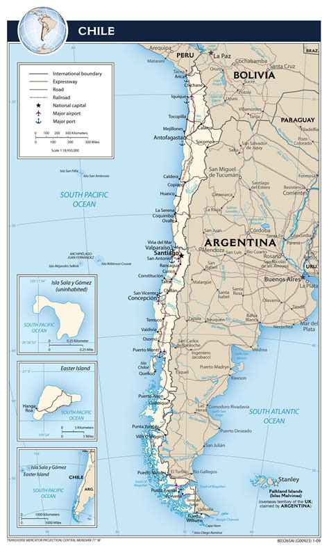 Map Of Chile With Cities World Map