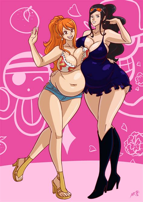 Nami And Robin By Axel Rosered Body Inflation Know Your Meme
