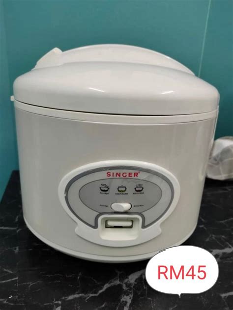 singer electric rice cooker 1 8l periuk nasi elektrik tv and home appliances kitchen appliances