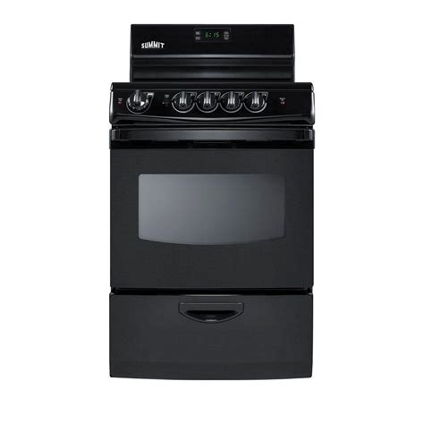 Summit Appliance 24 In 3 Cu Ft Electric Range In Black Rex243b The