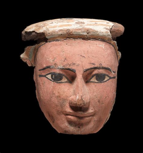 Bonhams An Egyptian Wood Gesso Painted Mummy Mask