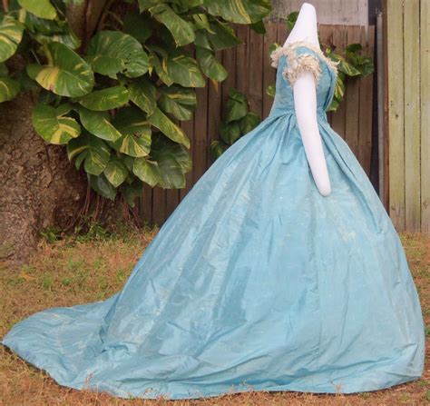 I have belle, a dark blue 1860 ball gown, as well, but i haven't worn her since 2011, and since most of the women in our dance troupe have blue dresses it's not likely that i'll get to wear her soon, and anyway, she's too heavy for summer, and summer is coming up. All The Pretty Dresses: American Civil War Era Ball Gown ...