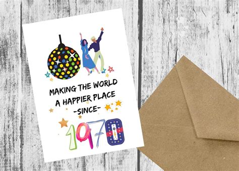 Milestone 50th Birthday Card Plus Envelope 50th Milestone Etsy In