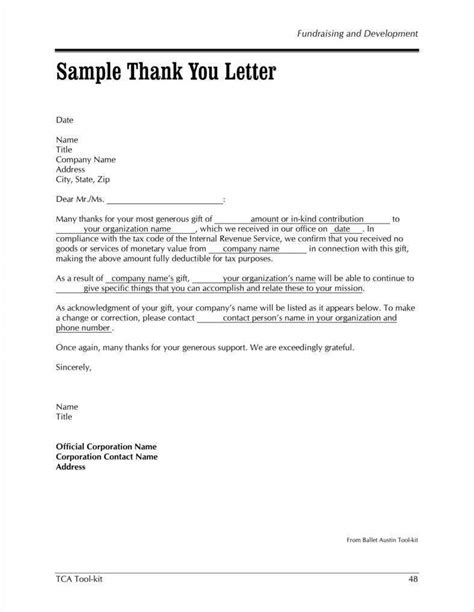 (school letterhead here) january 10, 20xx donor's business name attention: 12+ Donation Acknowledgment Letter Templates Free Word ...