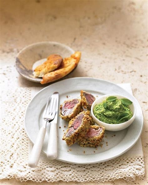 Quick Crispy Lamb With Pea Purée Recipe Delicious Magazine