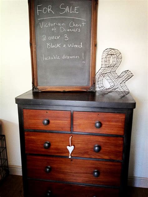 Vintage painted dresser with yellow drawers. 31 best images about Graphite Annie Sloan Chalk Paint on ...