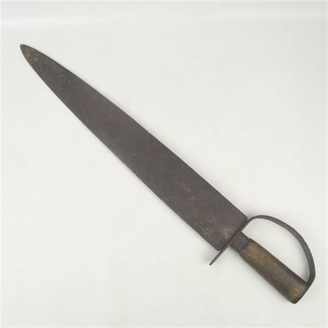 Massive Antique Early Civil War Confederate D Guard Bowie Knife 215